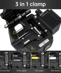 Close-up of 3-in-1 clamp from 4 In 1 Fiber Power Meter Kit With Built In 10 Km Fiber Fault Locator And Optical Power Meter, Cleaver A60C