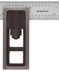 1 Inch Adjustable Double Square With 32nds 64ths 50ths And 100ths Inch Graduations, 4 Inch Chrome Blade, Locking Head For Precise Layout And Machining