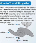 Installation guide for MKP-33 Weedless Wedge 2 Trolling Motor Propeller For Four Inch Diameter Minn Kota Motors