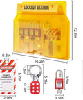Lockout Tagout Station Kit With Padlocks, Hasp, Tags, And Nylon Ties For Safe Lockout Safety Setup OSHA Compliant And Ready For Industrial Use In Tough Worksite Environments