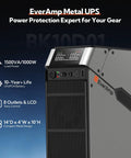 Heavy Duty LiFePO4 Ups Battery Backup Surge Protector Delivering Smooth Pure Sine Wave Power With Instant Switchover Featuring Eight Outlets And Rock Solid Dual Metal Housing plug and play ready.