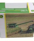 One Sixty Four Scale S780 Harvesting Combine Toy From Prestige Collection box showing field scene and machinery LP85650