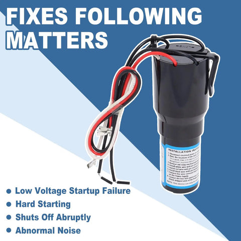 Three In One Hard Start Kit For Refrigerator Freezer Replaces Start Relay Overload Capacitor 1/12 To 1/5 HP 120V AC