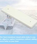 Marine Grade HDPE Transducer Mounting Plate For Fish Finder Mounts, Heavy Duty Transom Saver To Protect Boat Hull, Secure Electronics Installation, 1 Pack on boat