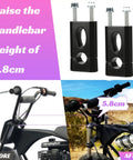 Mini Bike Handlebar Risers Beefy 7 By 8 Inch 22mm Replacement compatible with various bikes, shown installed for improved height and control.
