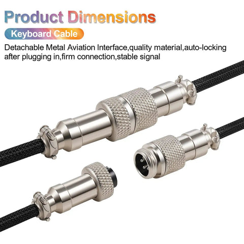 Amp Up Your Rig With This Badass Usb C Coiled Keyboard Cable Featuring Heavy Duty Braided Shield Detachable Type C Connector Smooth Retracting Rock Solid Double Sleeve Design For Mech Keyboards In Pink