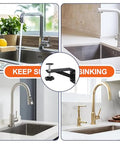 2 Pack Undermount Sink Brackets, Heavy Duty Triangular Mounting Hardware For Basins, Rust Resistant Coating, Rubber Padded Adjustable Knobs, Wobble Free Stable Support For Single Or Double Sinks installed under kitchen sinks