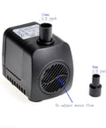 LED Fountain Pump Kit With Mushroom And Blossom Spray Heads For Backyard Ponds, adjustable water flow feature shown