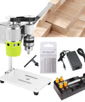 Compact 24V Mini Drill Press For Handicraft And Jewelry Making 7 Speed Low Noise Benchtop Drill Portable Desktop Drilling Machine For Metal And Wood