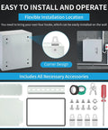 Heavy Duty Outdoor Electrical Enclosure 12 x 10 x 6 Inches Lockable Weatherproof Junction Box With DIN Rail And Mounting Plate
