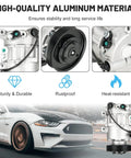 Top Tier AC Compressor With Clutch For 2012 Through 2017 Hyundai Accent Kia Rio 1.6 Liter Motor showing high-quality aluminum design and pulley.