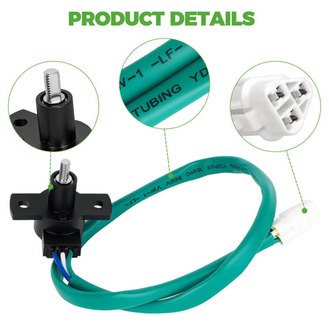 Throttle Sensor Replacement For Yamaha Electric Golf Carts G19 G20 G21 G22 Direct Fit Easy Install OEM Cross Reference Durable Plug And Play Sensor For Smooth Acceleration And Reliable Performance. Black sensor with teal wiring and white connector
