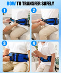 4-step guide using 7 Handle Gait Belt For Seniors 59 Inch With No Slip Padding For Easy Grip Quick Release Buckle 360 Degree Control