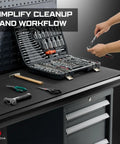 Rugged 72 By 24 Inch EVA Rubber Workbench Mat 5mm Thick Heavy Duty Top Protector for tools on garage workbench