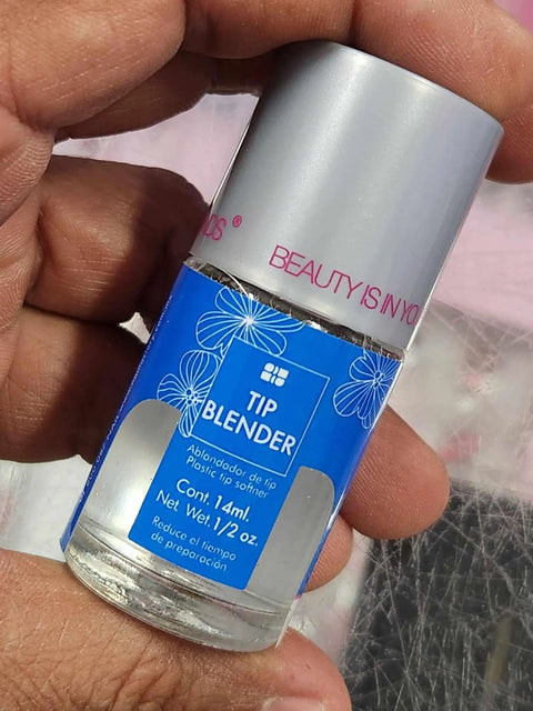 Tip Blender For Nail Tips 15Ml Softener For Acrylic And Gel Tips Helps Blend Artificial And Natural Nails Reducing Breakage And Making Application Smoother For Easier At Home Manicures, 14ml bottle