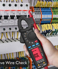 Pro Grade 1mA Resolution DC Clamp Meter True RMS Digital Multimeter with 6000 Counts in live wire check use