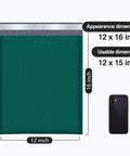 Green Bubble Mailers 12x16 Inch 40 Pack Padded Envelopes With 12x15 Inch Usable Size comparison with phone
