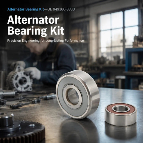 Pro Grade Alternator Bearing Kit With Small And Large Aluminum Alloy Bearings Compatible With Denso Units Oe 949100-5010 Smooth Spin No Sweat Install For Domestic Rides And Work Trucks