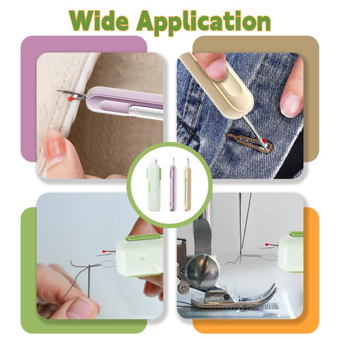 Multifunctional Needle Threader Kit For Hand And Machine Sewing With 2 In 1 Automatic Threaders And 3 In 1 Threader With Storage Box Colayerist 3 Piece Sewing Supplies Set for threading and stitch removal.