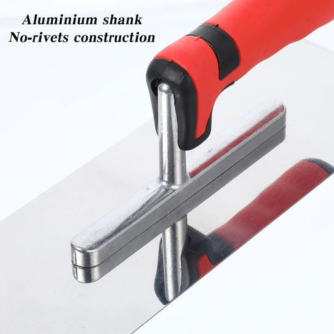 Aluminum shank with no-rivets construction for Three Piece Concrete Tools Kit With Stainless Steel Finishing Trowel, Edger, Groover