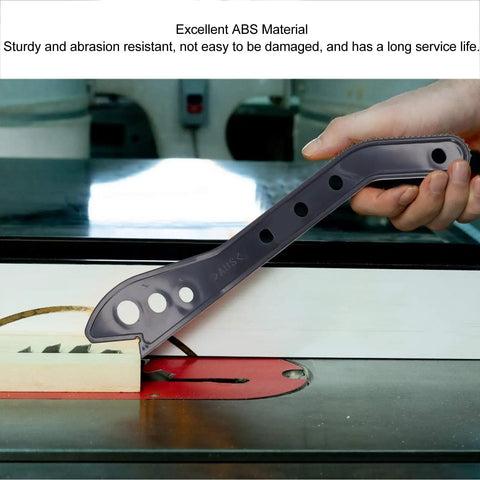 Two Pack ABS Push Sticks For Woodworking Heavy Duty Safety Pushers being used on a table saw for safety during woodworking