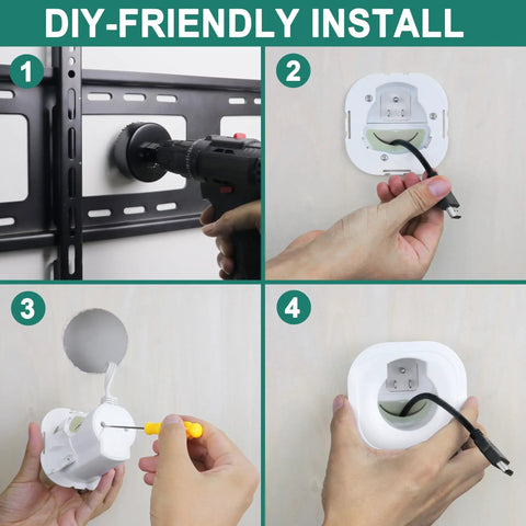 DIY installation process of the Slick In Wall Cable Management Kit To Hide Tv Wires And Keep Your Space Zero Mess.