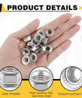 Killer Grade M6 Serrated Flange Nuts 100 Pack Built Hella Tough From Rust Free 304 Stainless Steel Heavy Duty Hexagon Bolts in hand