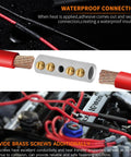 Workhorse 14-12 Gauge Wire Butt Connectors Kit With waterproof connection features shown in automotive wiring setup