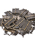 40 Piece Bronze Engraved Hinge Kit For Antique Boxes And Jewelry Boxes Vintage Style Zinc Alloy Decorative Hinges shown