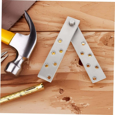 360 Degree Beefy Heavy Duty Concealed Door Hinges Stainless Steel Pivot System on wooden surface with tools