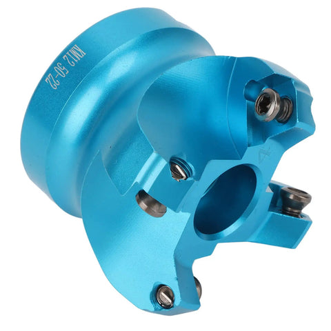 4 Flute Face Milling Cutter Head For CNC Lathe Machines Aluminum Alloy Body Helical Offset Design Oxidation Resistant Finish