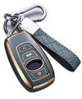 Subaru Key Fob Cover With Keychain For Forester Outback Crosstrek Legacy BRZ WRX STI 360 Degree Protection Premium Soft TPU Case Grey Size B