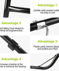Heavy Duty Steel Hammock Stand Built To Last, Tough As Nails With 550 Pound Capacity shown in detail with steel parts