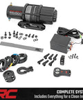 Rough Country 4500 Lb ProSeries Winch For Utv And Atv With Fifty Ft Synthetic Rope 1.4HP Motor 12V waterproof remote and accessories.