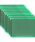 10 Pack 5x7 Cm FR4 Double Sided Prototype PCB Tinned Universal Breadboard Prototyping Board For Quick Prototyping, stacked