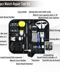 All In One Pro Grade Watch Repair Kit With Carrying Case And 145 Piece Tool Set Including 60 Watch Batteries, Link Removal Tool, Case Opener