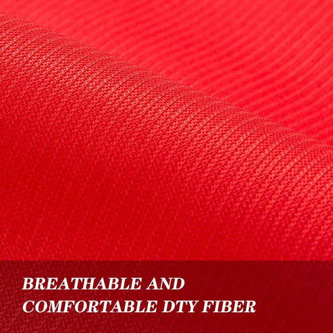 Close-up of red breathable DTY polyester material for High Visibility Reflective Running Vest For Men And Women