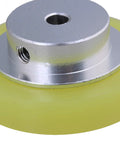 Close-up of 4x Dia 50mm H 6mm Silicone Encoder Wheel For Rotary Encoders, industrial-grade aluminum and silicone build.