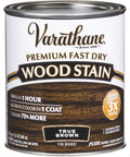 Premium True Brown Oil Based Wood Stain With Fast Dry Urethane Modified Alkyd Formula in a 32 fl oz can for wood finishing.