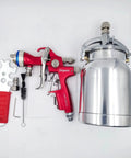 Get That Sick Auto Body Finish The Badass High Atomization Pneumatic Spray Gun Comes Loaded With A 1000ml Bottom Cup and accessories.
