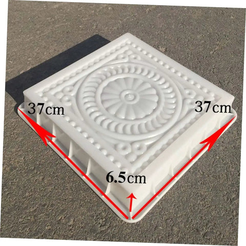 14.5 Inch Square Cement Paver Mold showing dimensions for Concrete Stepping Stones Garden Pathway Patio Yard Walkway DIY Kit