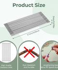 50 Pack Beadable Pen Extenders for Beadable Pens Stainless Steel Rods With Blank Metal Bars 4.6 Inch Length DIY Pen Repair and Craft Making Supplies Space For More Beads Caps And Charms, 11.7cm size