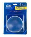 Large Clear Gel Furniture Pads For Hardwood Floors That Kick Scratches To The Curb With Squishy Shock Absorbing Grips For Slippery Floors In A Nearly Invisible Pack Of Twelve Smooth Ride Surface Protectors, displayed in packaging.