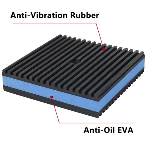 Kick Back The Shake With Killer Blue Eva Rubber Anti Vibration Pads Heavy Duty Shock Absorbing Isolation Mounts For Air Compressors Washers Dryers Treadmills And Hvac Units Shield Your Setup From Gnarly Thumping Pack Of Four with anti-vibration rubber and blue EVA layer.