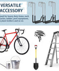 Six Pack Heavy Duty Rafter Hooks For Hanging Vinyl Coated Large S Hooks For Ladders, Bikes And Garage Storage Organizer Black