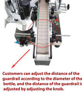 Adjustment mechanism of Fully Automatic Round Bottle Labeling Machine With Smooth Operator Touch Interface for precise bottle fitting.