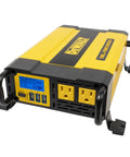 1000W Car Power Inverter With LCD Display Dual 120V AC Outlets Three Point One Amp USB Ports 12V DC Adapter And Battery Clamps