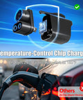 NACS To CCS Electric Vehicle Charging Adapter with temperature control chip for rapid charging in black finish.