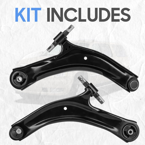 Heavy Duty Front Lower Control Arm With Ball Joint Suspension Kit Bolt On for Nissan Rogue 2.5L 2008-2015 Two Piece
