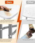 Comparison of Beefy Folding Table 6Ft Heavy Duty 350 Lb Capacity With 18 Percent Thicker HDPE Waterproof Top and a scratched table.